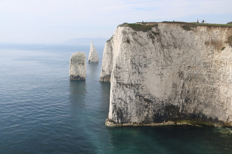 The Pinnacles - the Wedge and the Haystack - looking towards Ballard Point from Old Harry Rocks