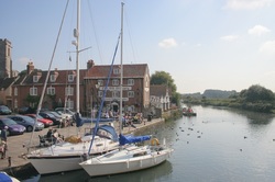 Yachts at the quayside in Wareham